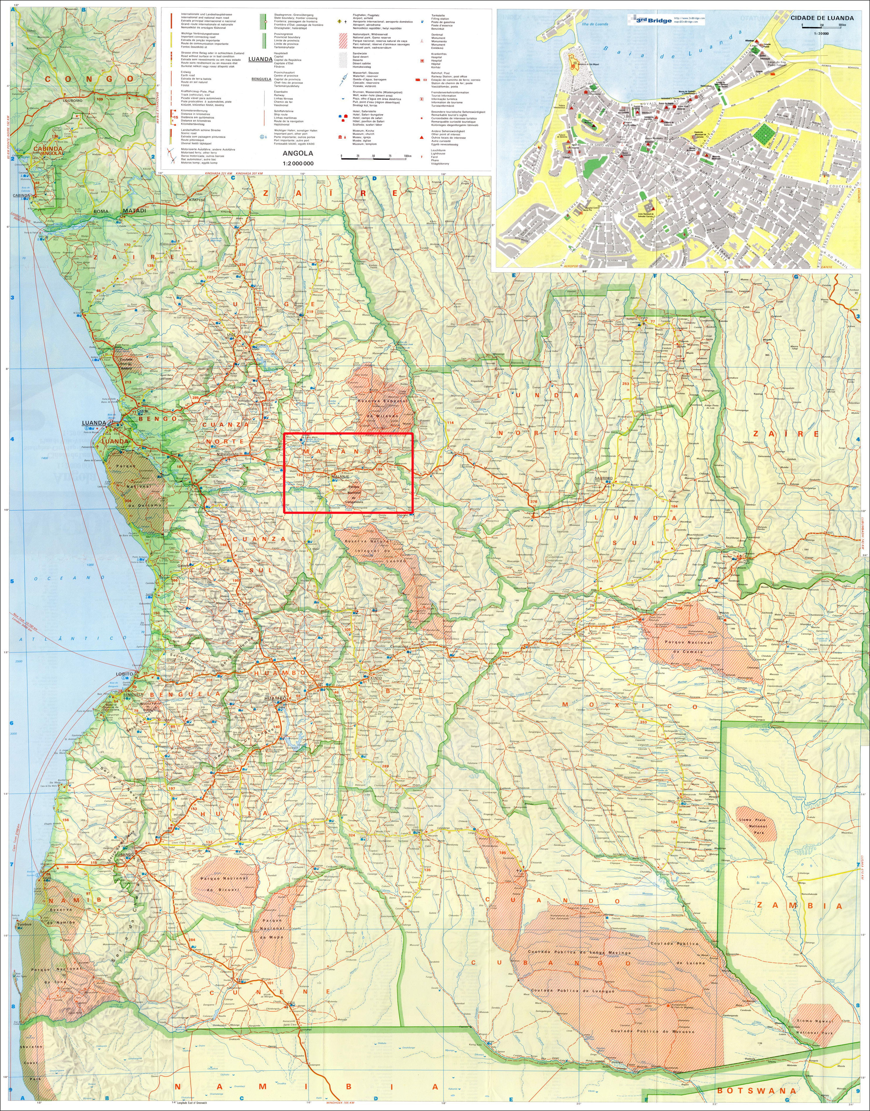 Angola Mapa